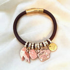 Leather Bracelet - Pink