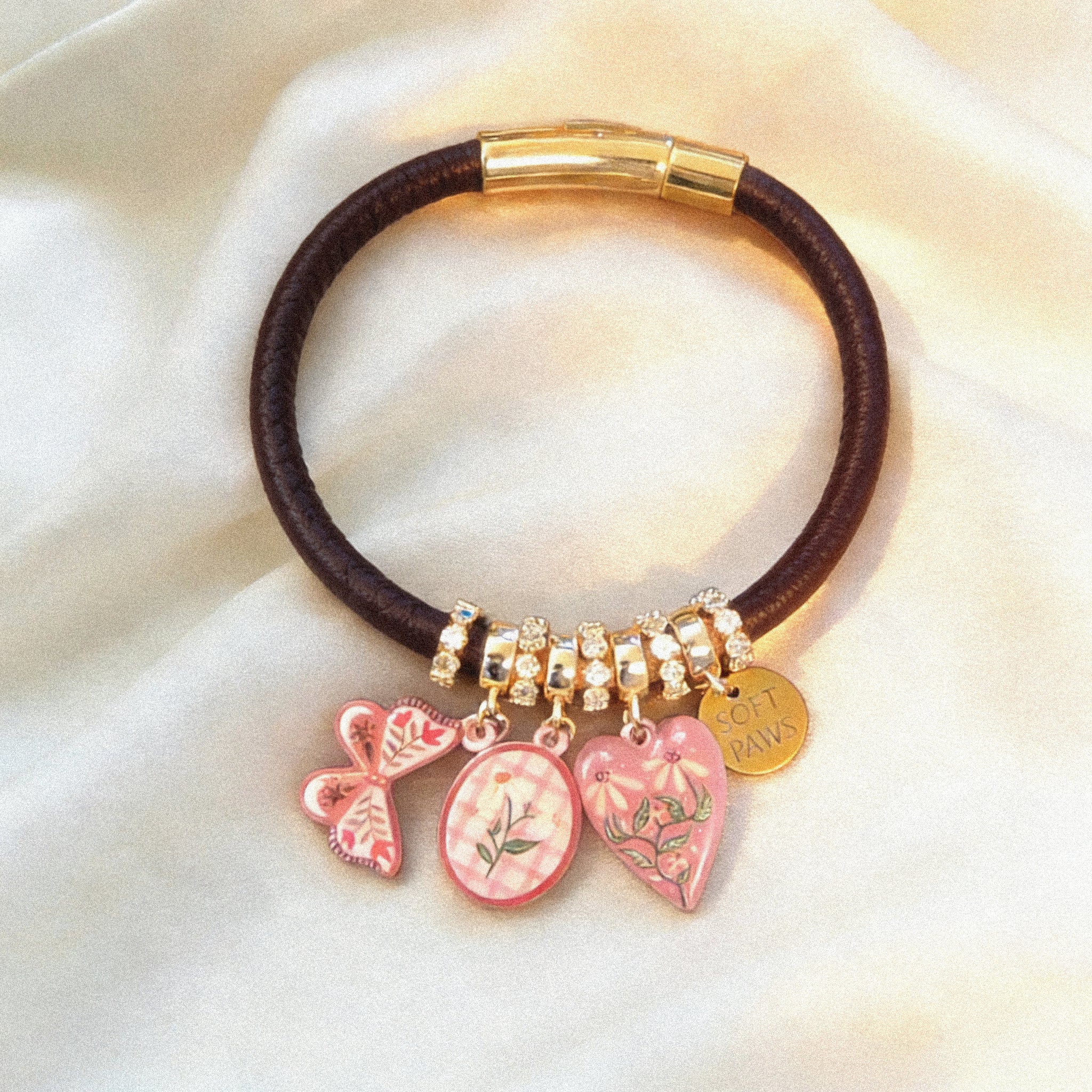 Leather Bracelet - Pink