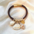 Leather Bracelet  - Shell
