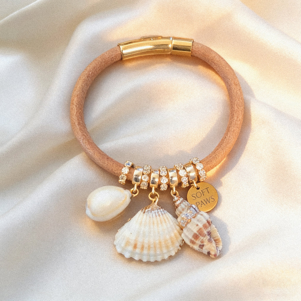 Leather Bracelet  - Shell
