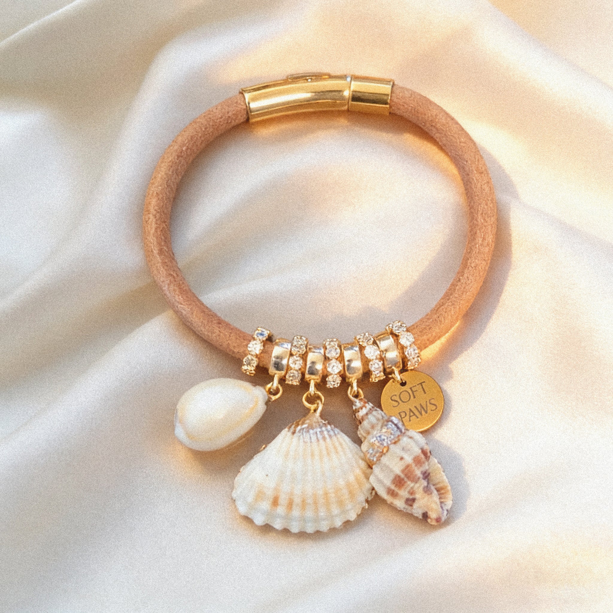Leather Bracelet  - Shell