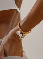 Leather Bracelet  - Pearl